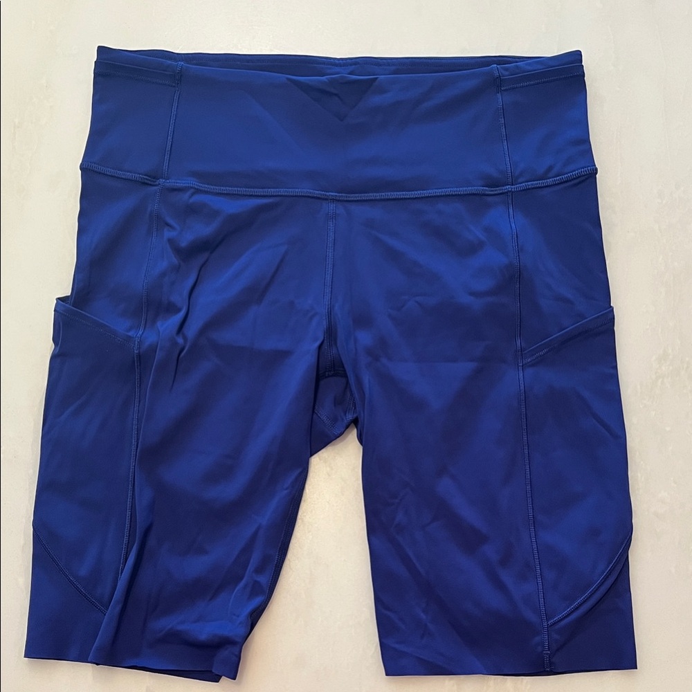 Women's Lulu fast and free royal Blue Athletic Shorts size 10